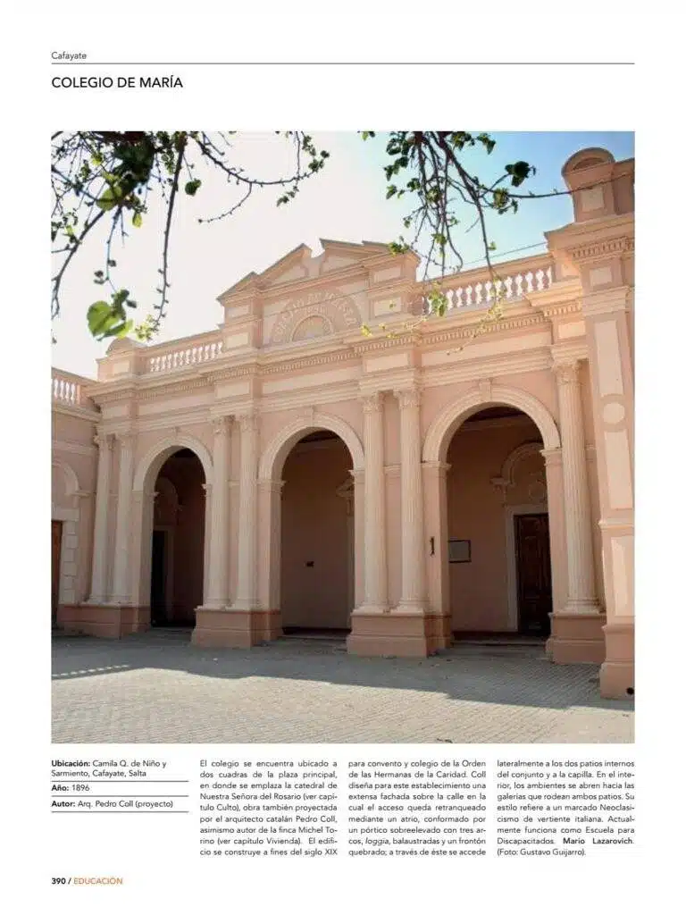 horarios de misas en Capilla Colegio de Maria en Cafayate