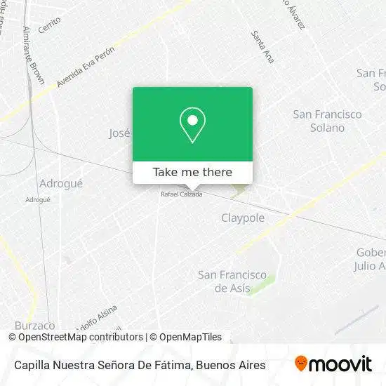 horarios de misas en Capilla Nuestra Señora de Fátima en Claypole