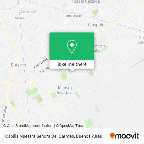 Capilla Nuestra Señora del Carmen 1 horarios de misas en Capilla Nuestra Señora del Carmen en Claypole