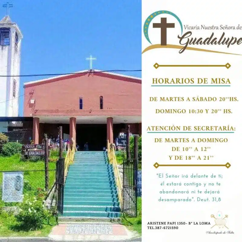Parroquia María Inmaculada 1 horarios de misas en Parroquia María Inmaculada en Salta