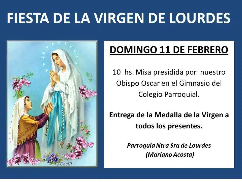 horarios de misas en Parroquia Nuestra Señora de Lourdes en Mariano Acosta
