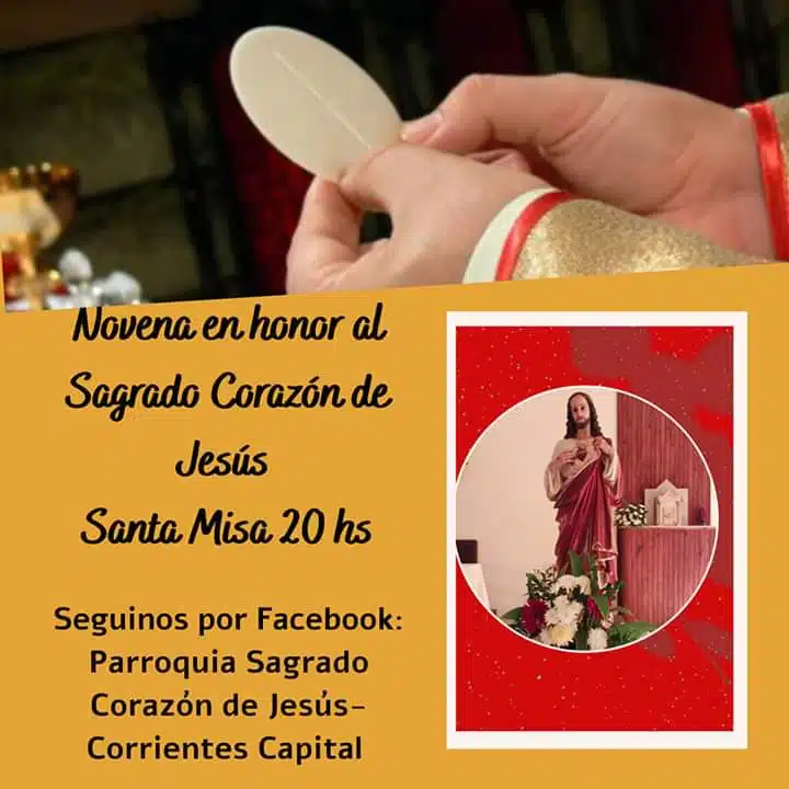 horarios de misas en Parroquia Sagrado Corazón de Jesús en Corrientes