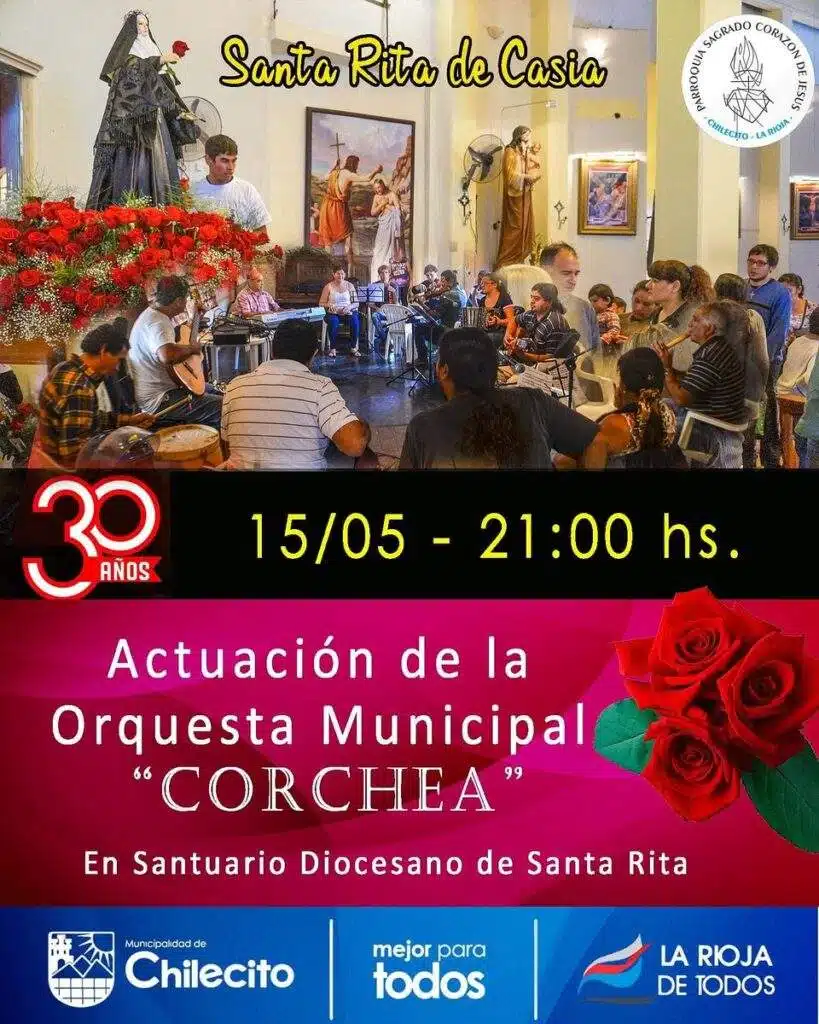 horarios de misas en Parroquia Sagrado Corazón de Jesús – Santuario Santa Rita de Cascia en Chilecito